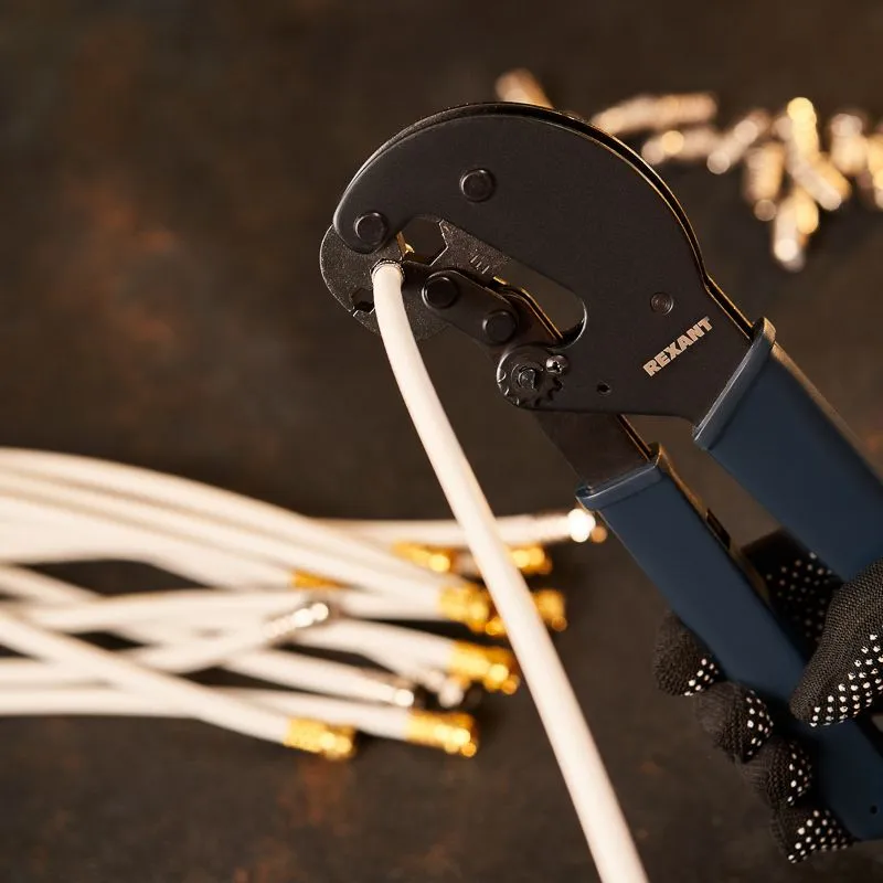 Кримпер HT-106-E для обжима F и BNC разъемов типа RG-58, RG-6, RG-11, RG-213 REXANT - Фото 2