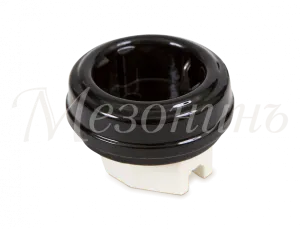 Розетка ретро фарфоровая,двухполюсная,с заземляющим контактом  (D70x20,16А, 250В, IP20, без подъем GE70301-05k