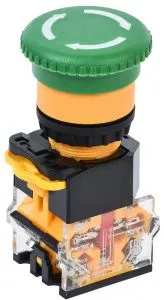 Кнопка D8-11ZS "Грибок" d=22мм 1з+1р поворотная с фиксацией зеленая IEK BBG30-11ZS-3-23-K06