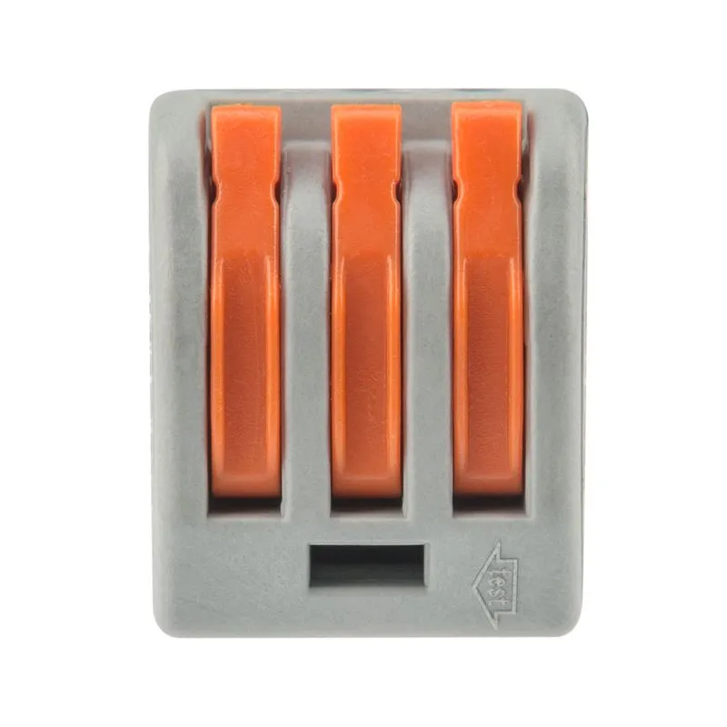 Универсальная клемма СМК 222-413, 3-проводная серая 0,08-2,5/4 мм² (50 шт/уп) REXANT - Фото 5