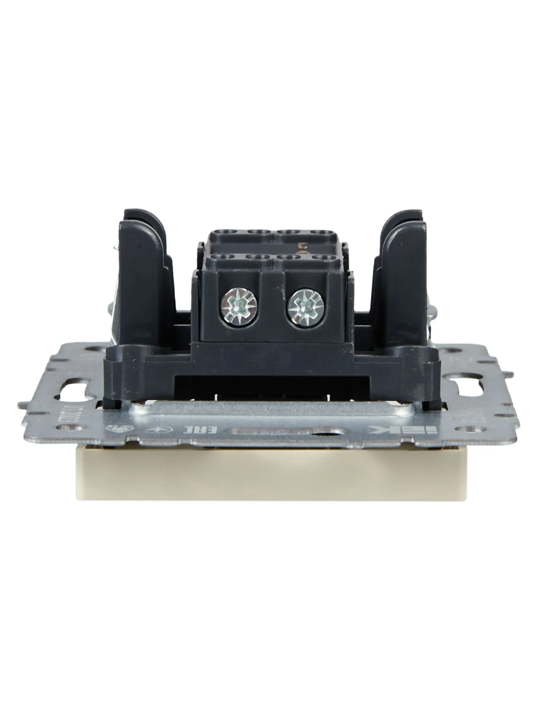 BRITE Выключатель 1-клавишный проходной 10А ВС10-1-6-БрКр бежевый IEK - Фото 7