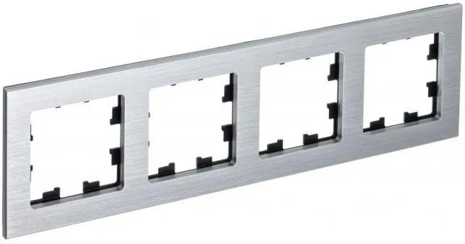 Рамка 4-м AtlasDesign Nature метал. серебр. SE ATN312104