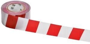 Лента сигнальная оградительная ЛО-200 (50мм-50мкм) красно-белая 200м IEK UST11-200-050-050-K58