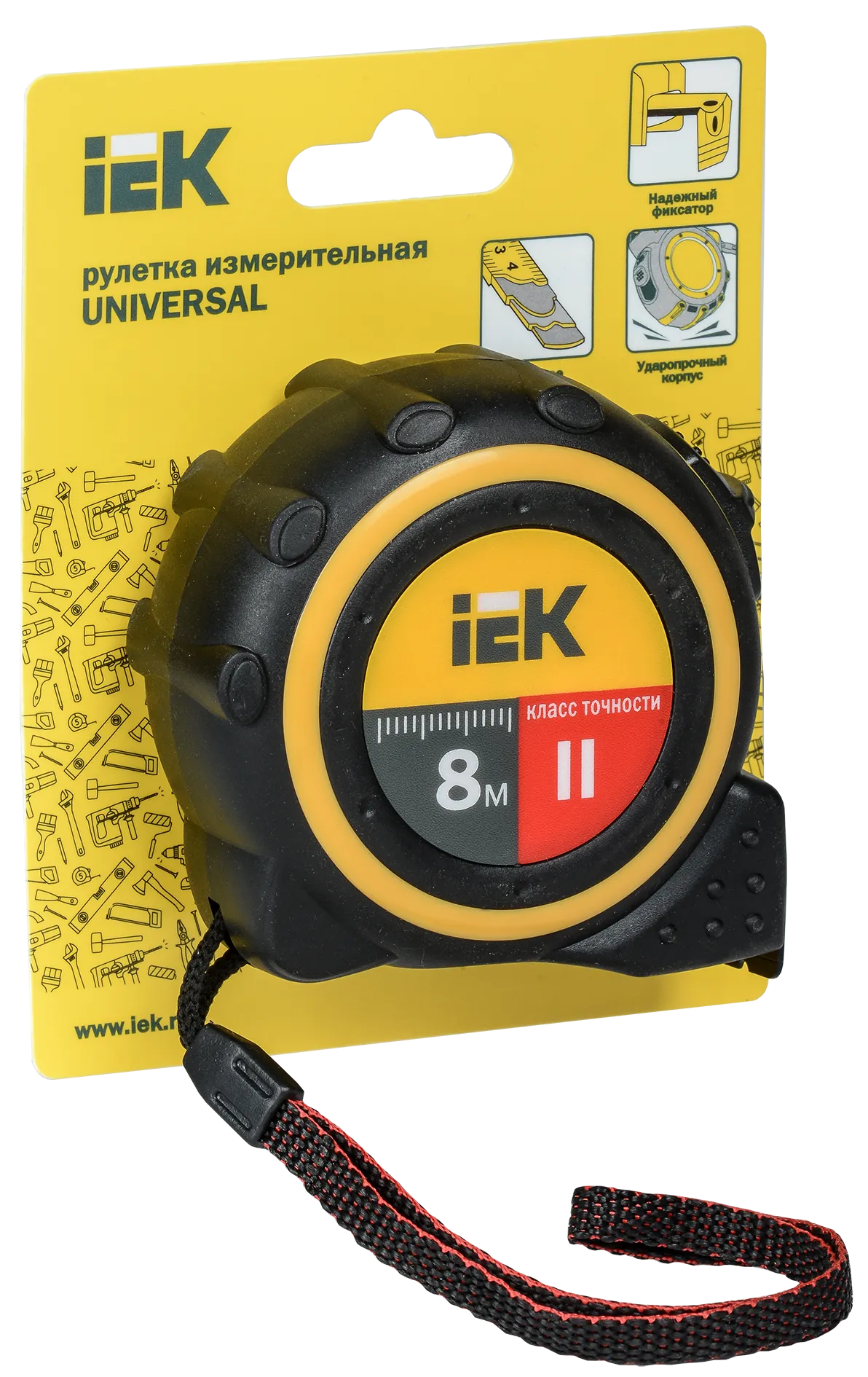Рулетка измерительная UNIVERSAL 8м IEK - Фото 2