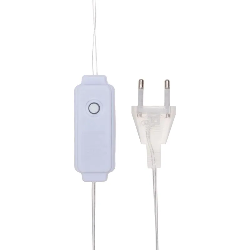 Гирлянда Светодиодный занавес из росы Фейерверк 3х2м 600 LED ТЕПЛЫЙ БЕЛЫЙ IP20 230В NEON-NIGHT - Фото 4