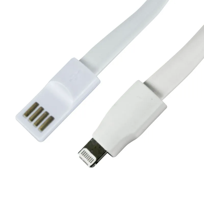 USB-Lightning кабель для iPhone/silicon/flat/white/1m/REXANT