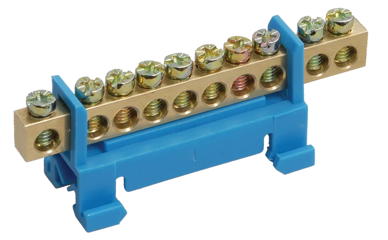 Шина N "ноль" на DIN-изоляторе типа "Стойка" ШНИ-6х9-10-С-С IEK