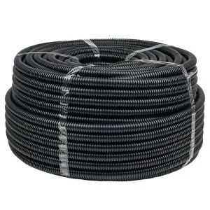 Труба гофр. негорючая безгалог. FRHF с протяжкой d63 мм (15 м) черн. EKF-Plast FRHF-63