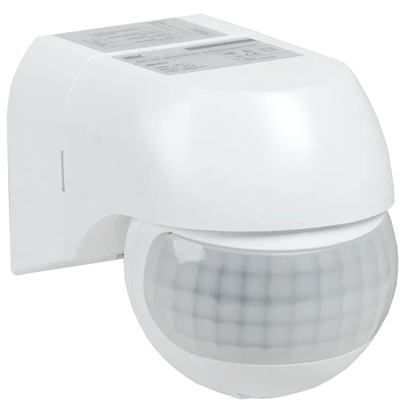 Датчик движения ДД-015 800Вт 180град 12м IP44 белый IEK