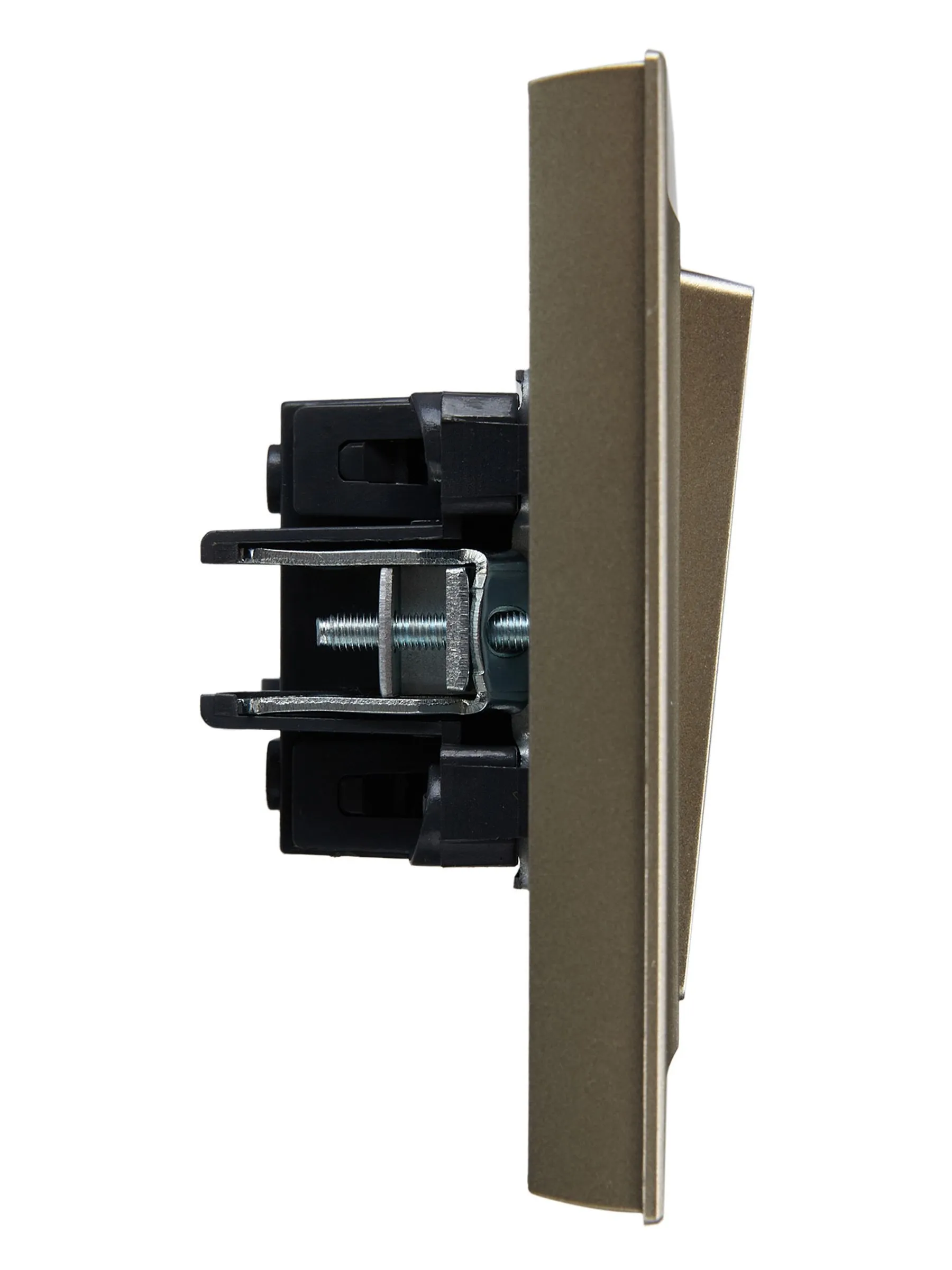 BRITE Выключатель 2-клавишный 10А в сборе ВСР10-2-0-БрШ шампань IEK - Фото 6