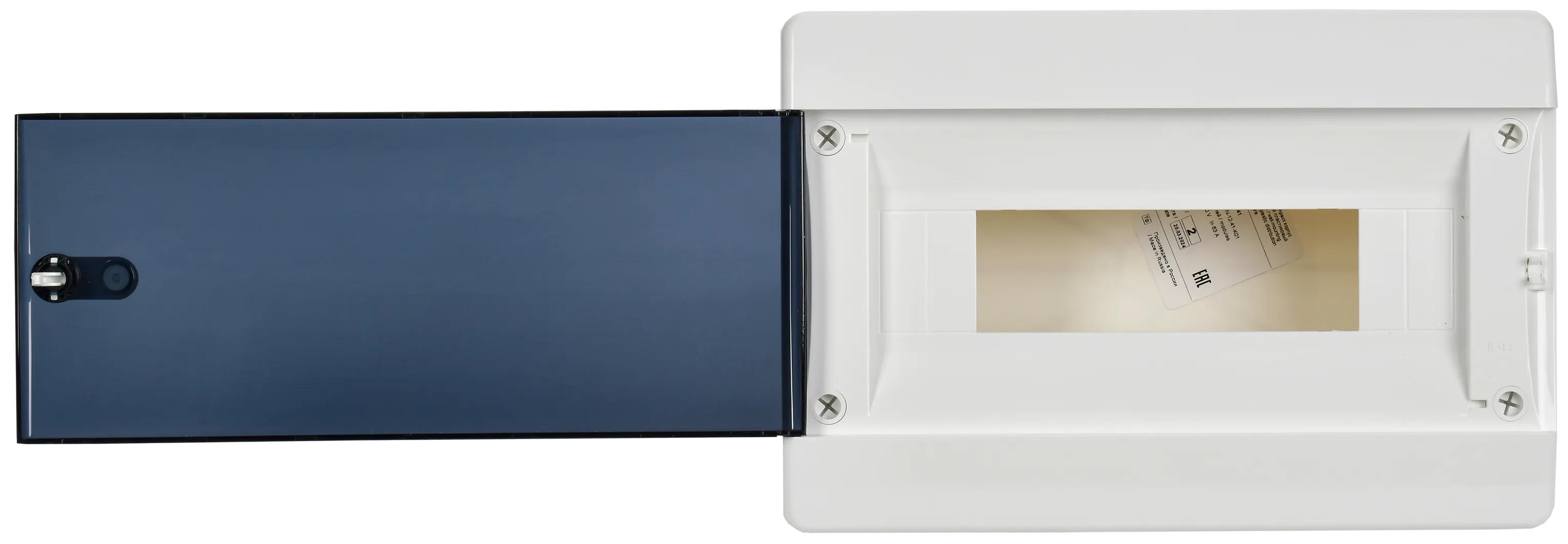 UNION Compact Корпус пластиковый ЩРВ-П-12 IP41 черная прозрачная дверь IEK - Фото 6