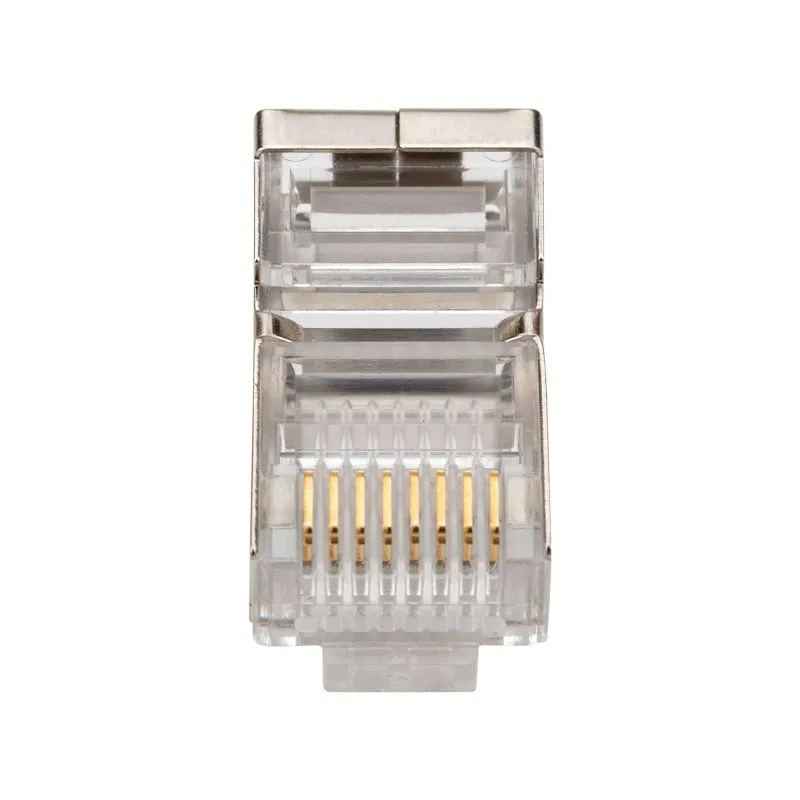 Разъем сетевой LAN на кабель, штекер 8Р8С (RJ-45), под обжим, в экране, 10шт. REXANT - Фото 4