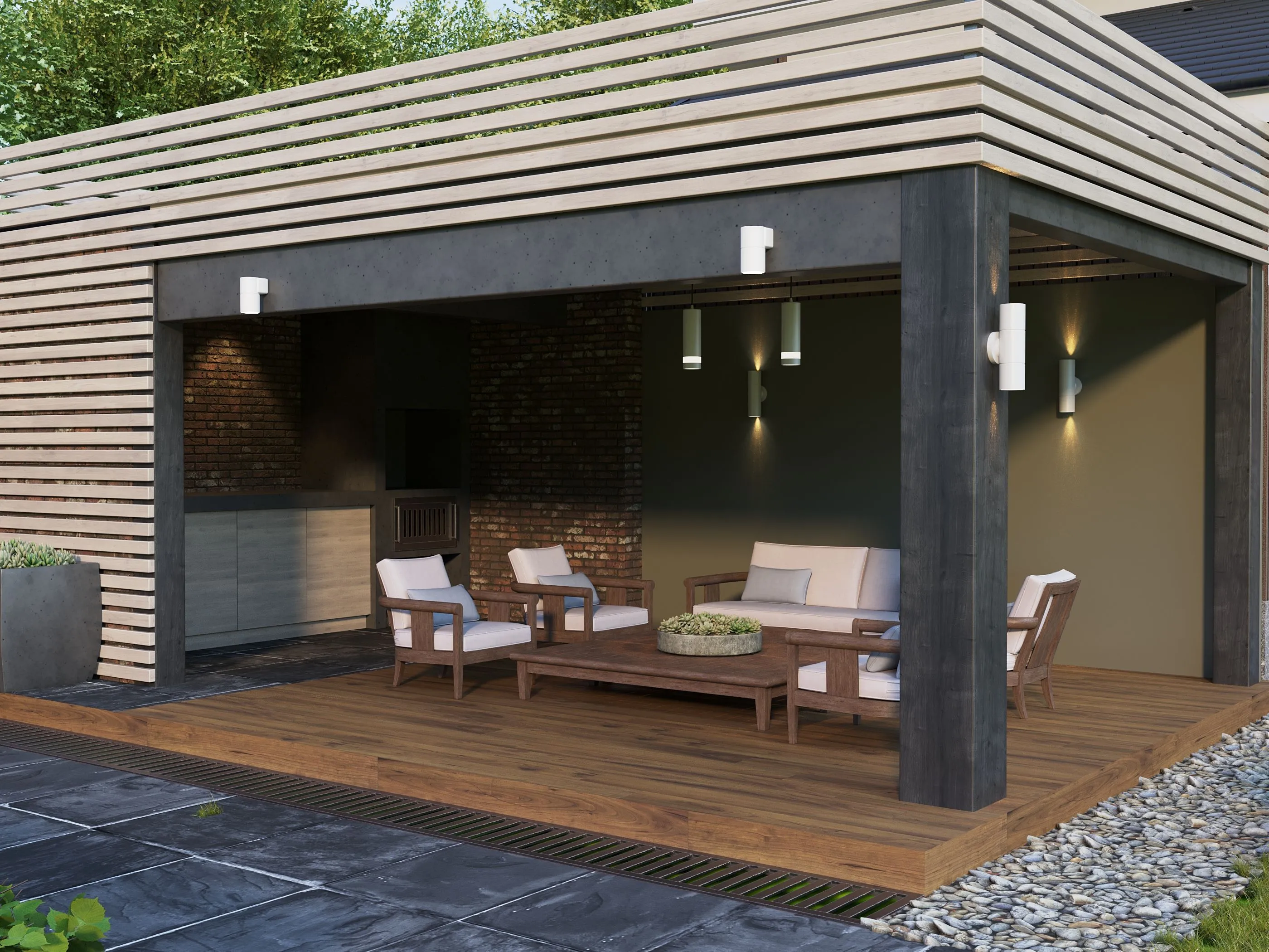 LIGHTING Светильник уличный 5108 настенный под лампу 2хGU10 IP65 белый IEK - Фото 3