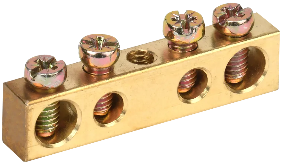 Шина PEN "земля-ноль" 6х9мм 4/1 (4группы/крепеж по центру) IEK