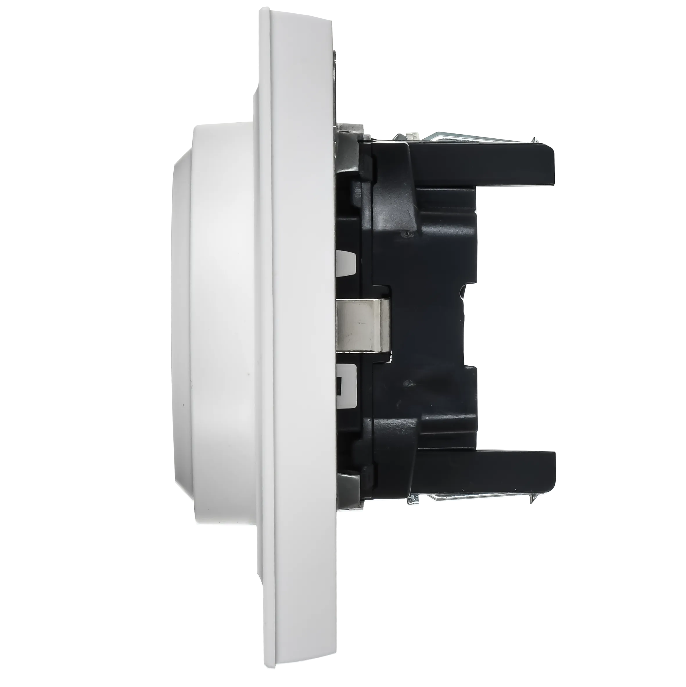 BRITE Розетка 2-местная с заземлением с защитными шторками 16А в сборе РСш12-3-БрАБ арктический белый IEK - Фото 6