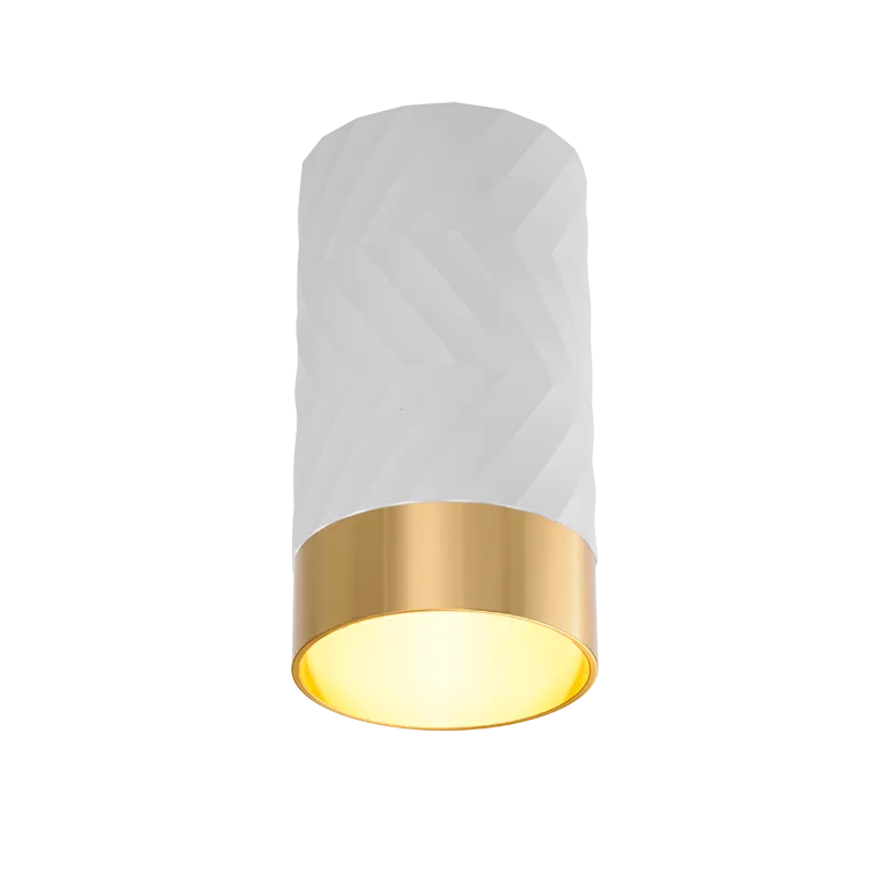 Накладной светильник WOLTA WSL-GU10/09WG IP20 под лампу GU10 Белый/золото LINEA D55x100 1/100 - Фото 4