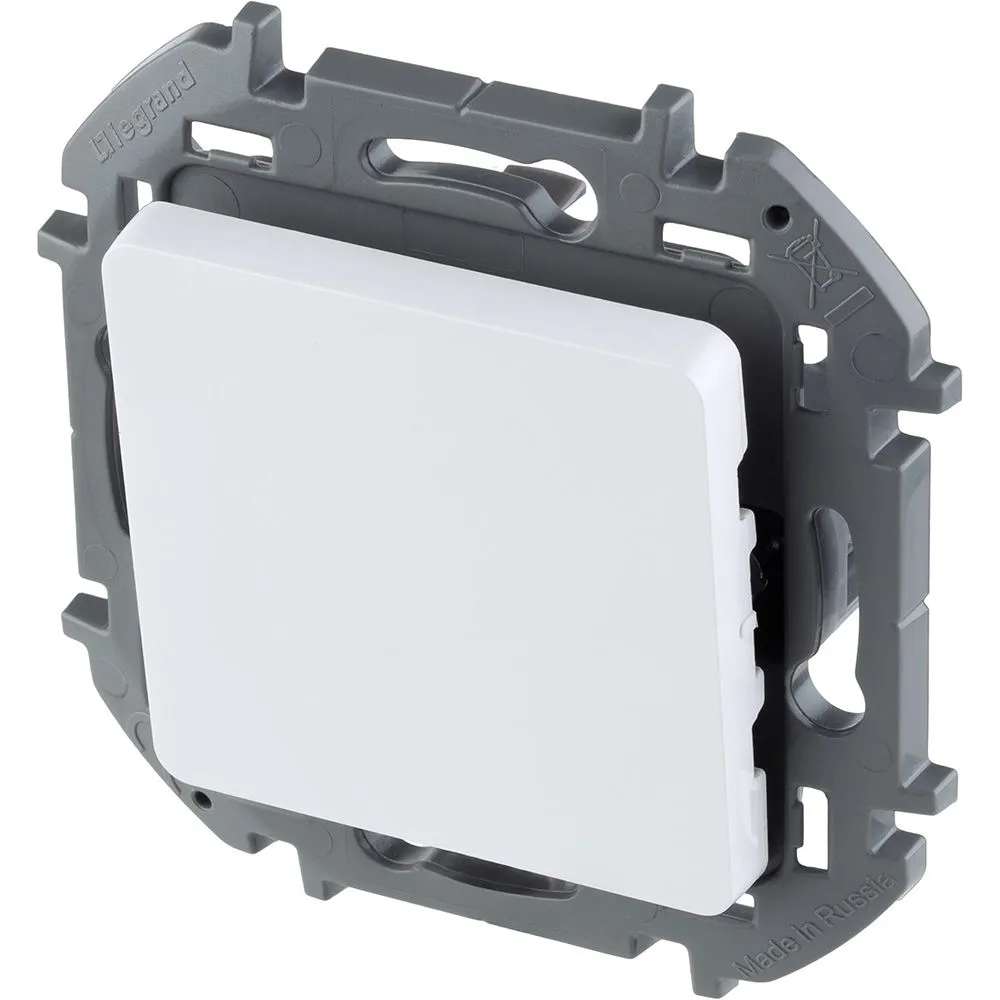 INSPIRIA Выключатель 1-клавишный схема 1 10АХ безвинтовые зажимы белый - Фото 3