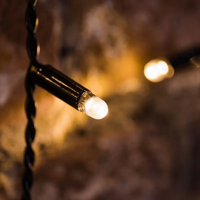 Гирлянда светодиодная Занавес 2х6м 768 LED ТЕПЛЫЙ БЕЛЫЙ черный ПВХ IP65 постоянное свечение 230В нужен блок 303-500 NEON-NIGHT - Фото 2