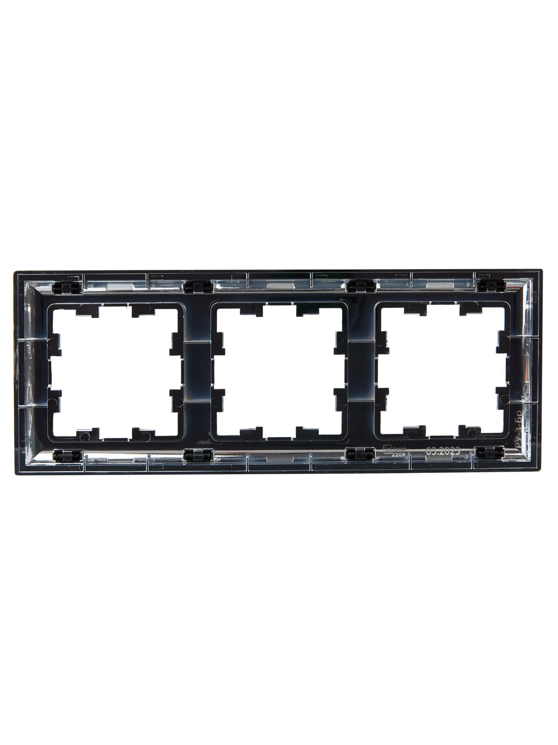 BRITE Рамка 3-местная РУ-3-Бр хром/черный IEK - Фото 5