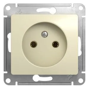 Розетка 1-м СП Glossa 16А IP20 без заземл. механизм беж. SE GSL000241 275199