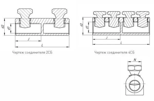 Соединитель болтовой 4СБ-1-100 (25-50) ЗЭТАРУС - Фото 2