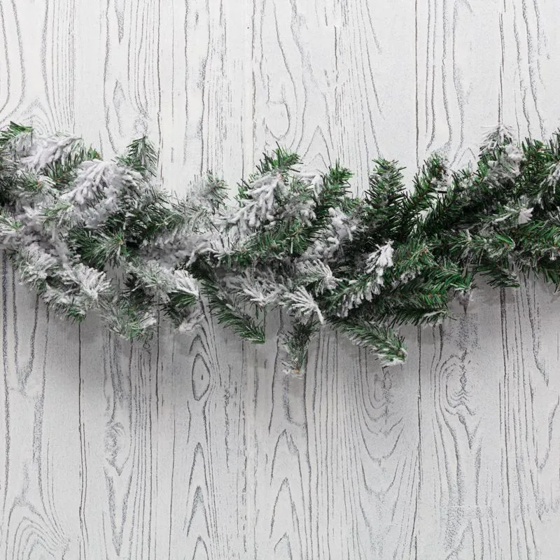 Заснеженный еловый шлейф NEON-NIGHT 2.7 м, Ø 26 см, ПВХ 307-122