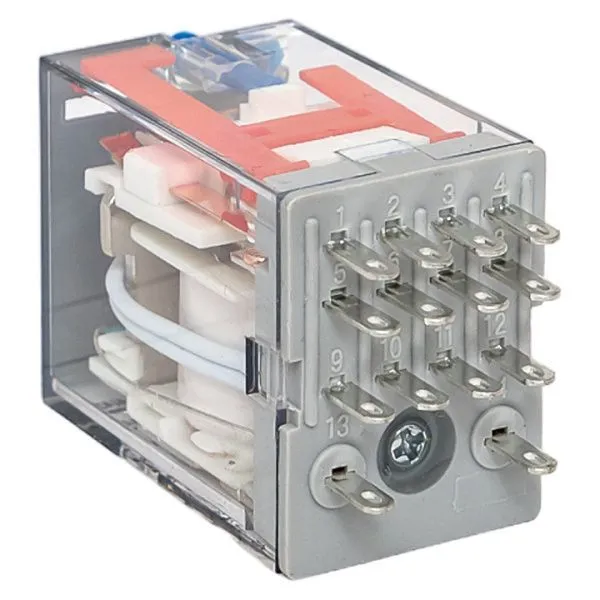 Реле промежуточное с кнопкой и мех. Индикацией RPAt 22/4 5A 220В DC EKF