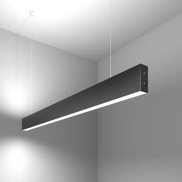 Светильник светодиодный линейный подвесной двусторонний 103см 40Вт 6500К черная шагрень 101-200-40-1
