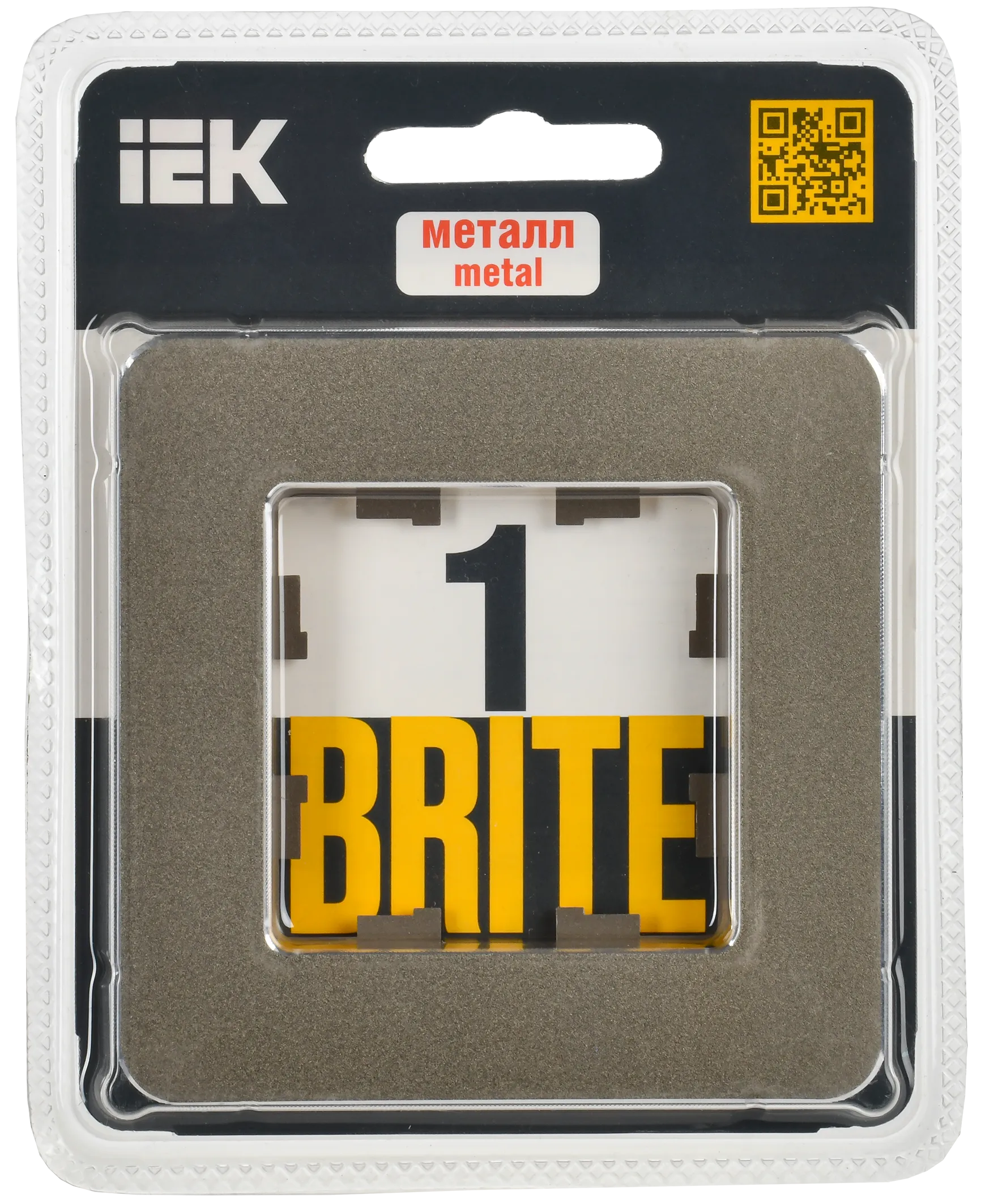 BRITE Рамка 1-местная РУ-1-1-Бр металл латунь RE IEK - Фото 2