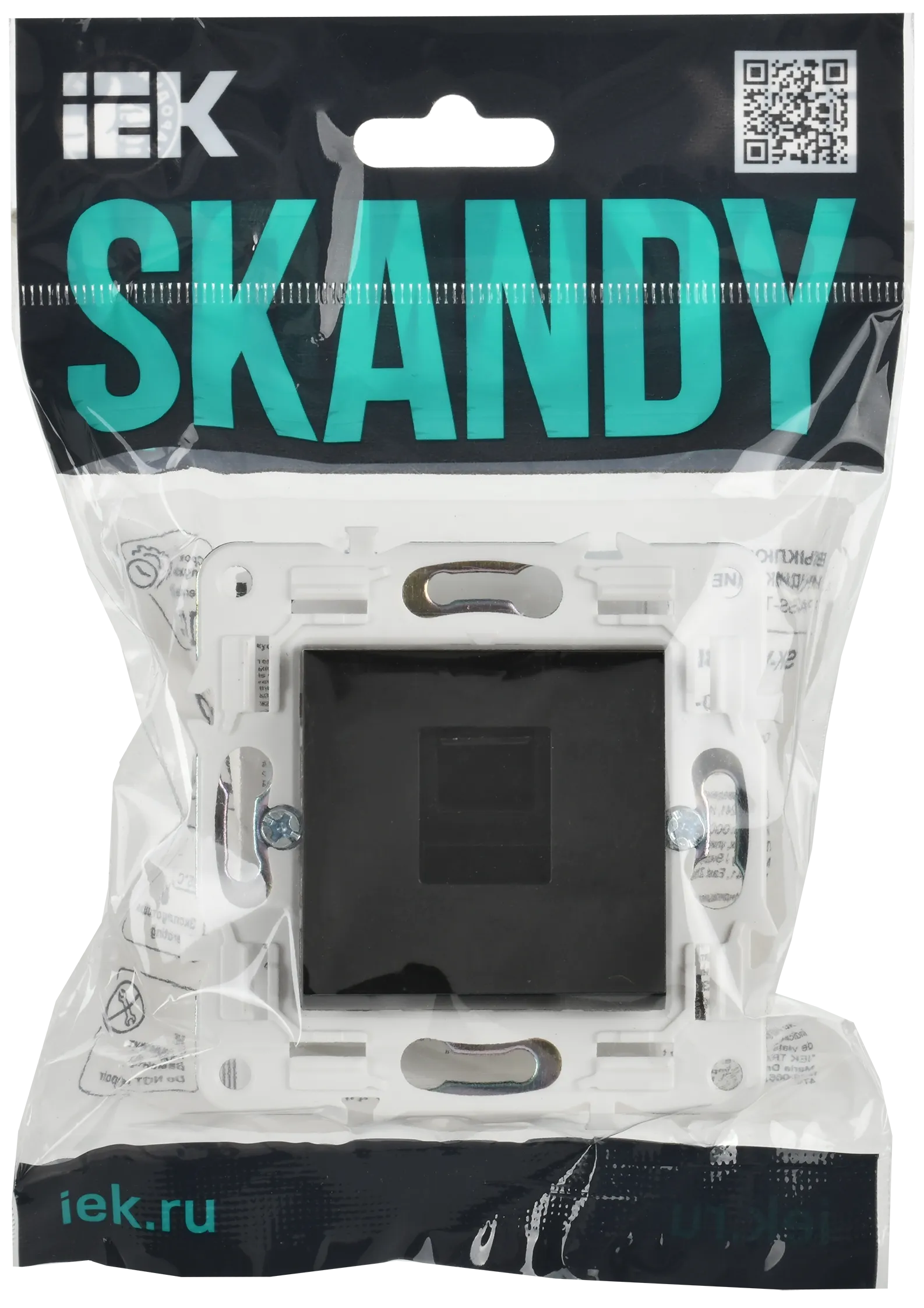 SKANDY Розетка компьютерная RJ45 кат.5E SK-K01Bl черный IEK - Фото 2