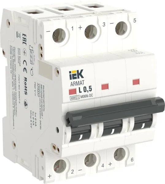ARMAT Автоматический выключатель M06N-DC 3P L 4А IEK AR-M06N-3-L004DC