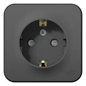 Розетка 1-м ОП Blanca 16А IP20 250В с заземл. защ. шторки антрацит SE BLNRA011106 1210617