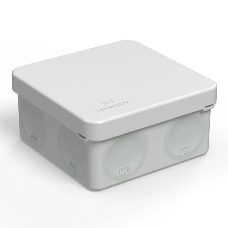 Коробка распределительная ОП для прямого монтажа двухкомпонентная безгалогенная (HF) 80х80х40 Промрукав 60-0210 1583864