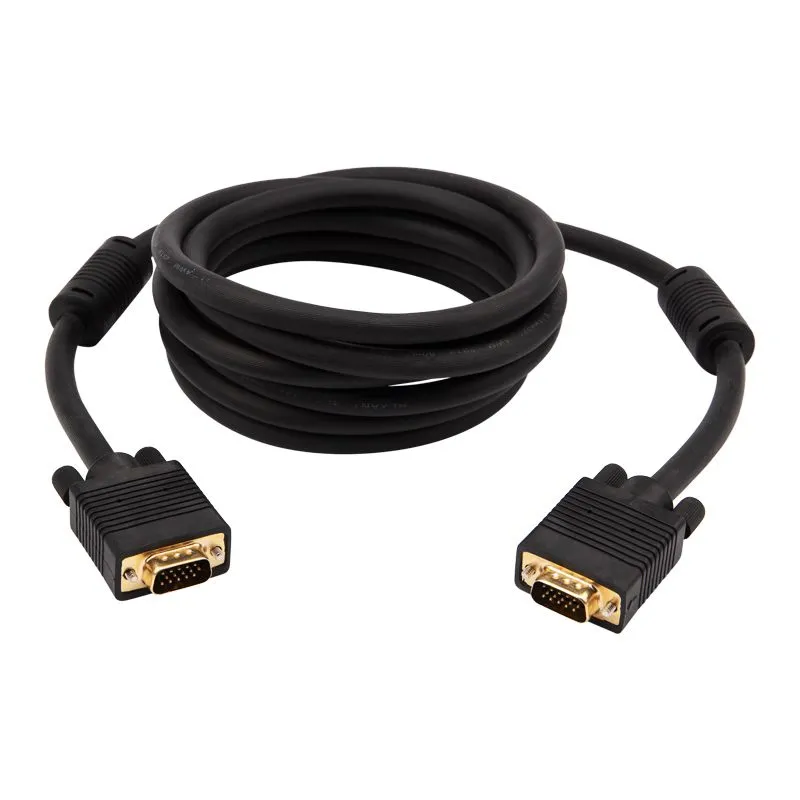 Шнур VGA - VGA с ферритами, 3м, черный, Gold REXANT - Фото 3