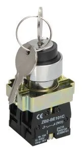 Переключатель LAY5-BG45 на 2 положения с ключом без фиксации NO+NC IEK