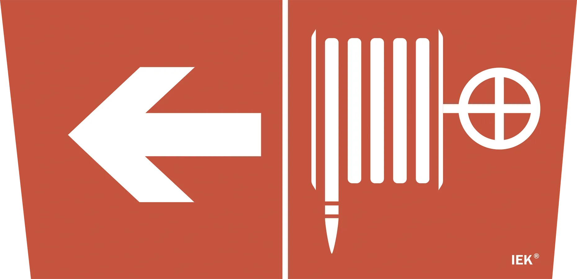 Этикетка самоклеящаяся 310х280мм "Пожарный кран/стрелка налево" IEK