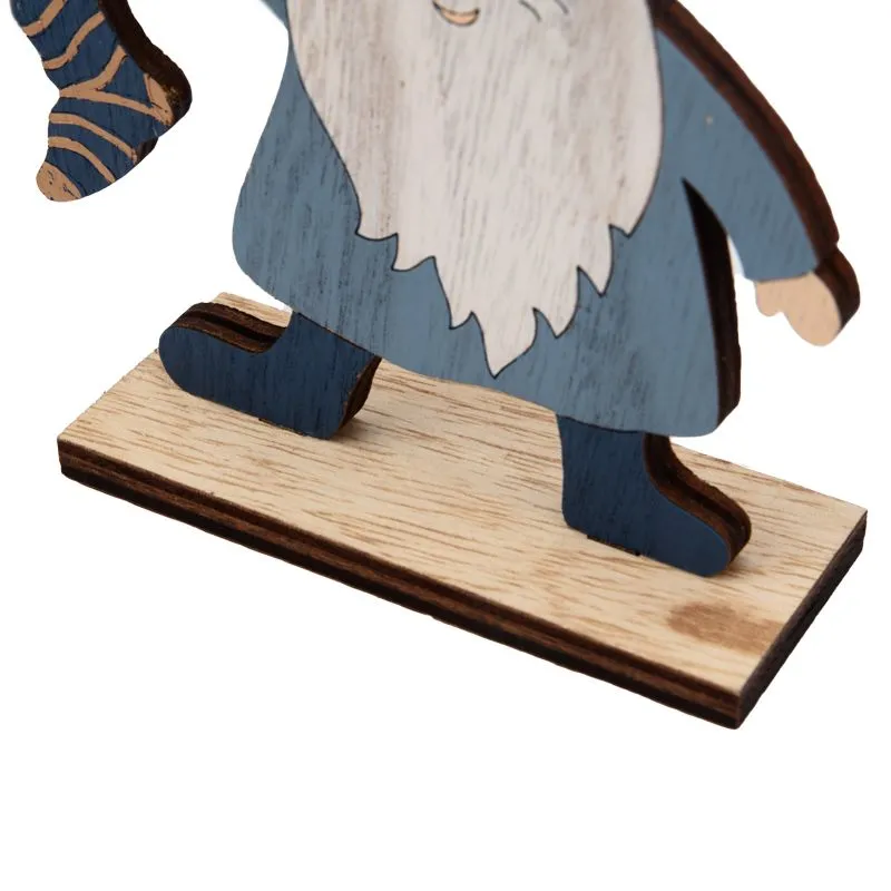 Деревянная фигурка Гном с носком 15х4х17 см NEON-NIGHT - Фото 5