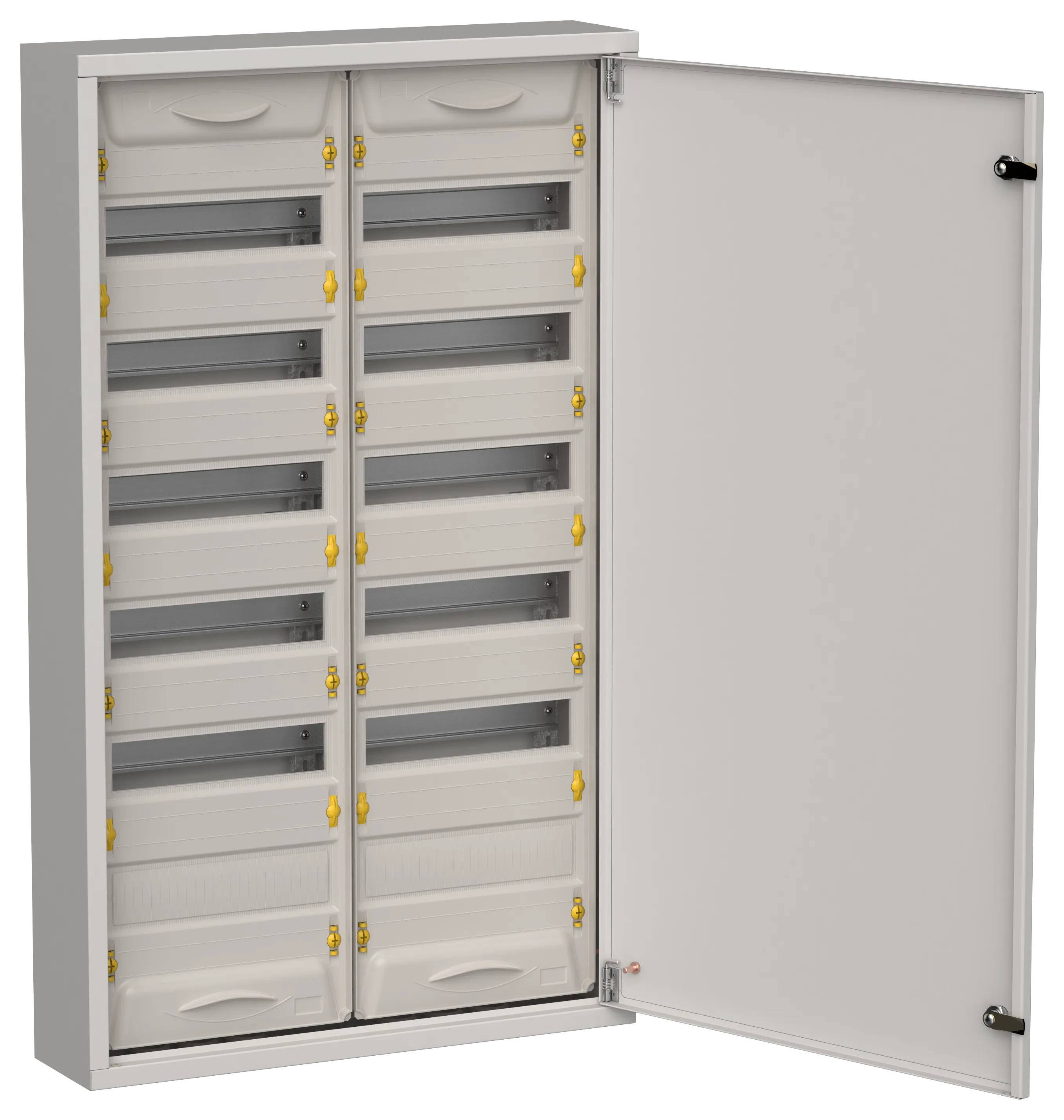 TITAN 5 Корпус металлический ЩРн-144 (2х72) 960х570х140мм IP31 серый (одна дверь) IEK TI5-50-N-2X072-31-7035