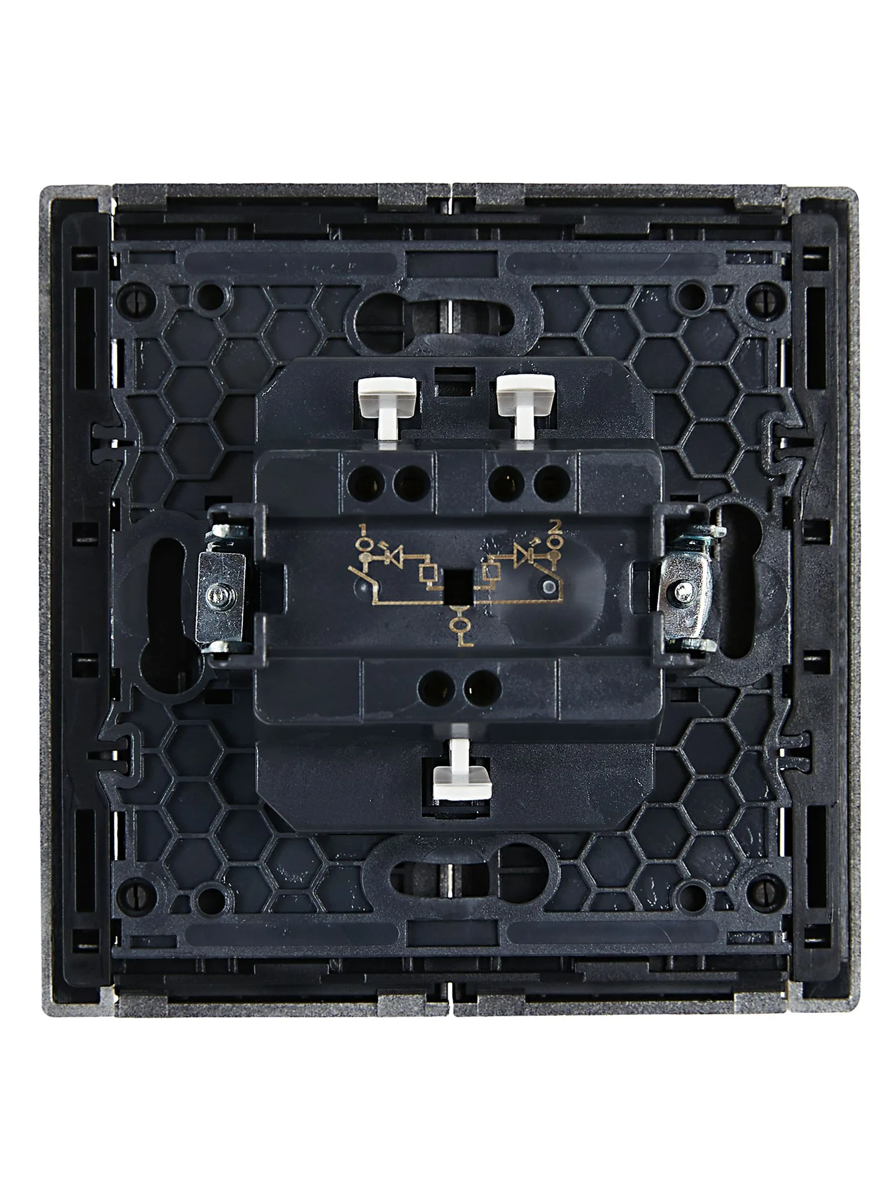 FORTE&PIANO Выключатель 2-клавишный с индикацией 10А FP506 сталь IEK - Фото 3