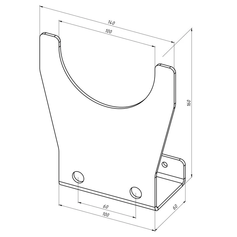 Держатель для угловых шлифмашинок до 230мм, настенный, черный REXANT - Фото 4