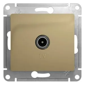 Розетка телевизионная оконечная TV 1-м СП Glossa 1дБ механизм титан SE GSL000491 1063806
