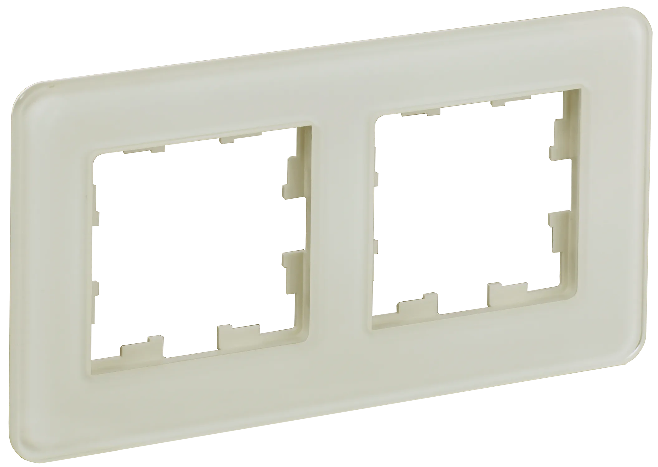 BRITE Рамка 2-местная РУ-2-2-Бр стекло песчаный RE IEK