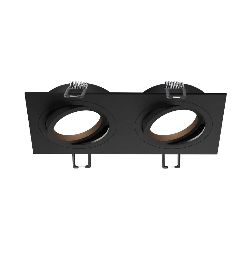 Встраиваемый cветильник WOLTA WDL-GU5.3/01BL-02 IP20 под лампу GU5.3 двойной Чёрный ALTO 175x92x22 1/50 - Фото 3