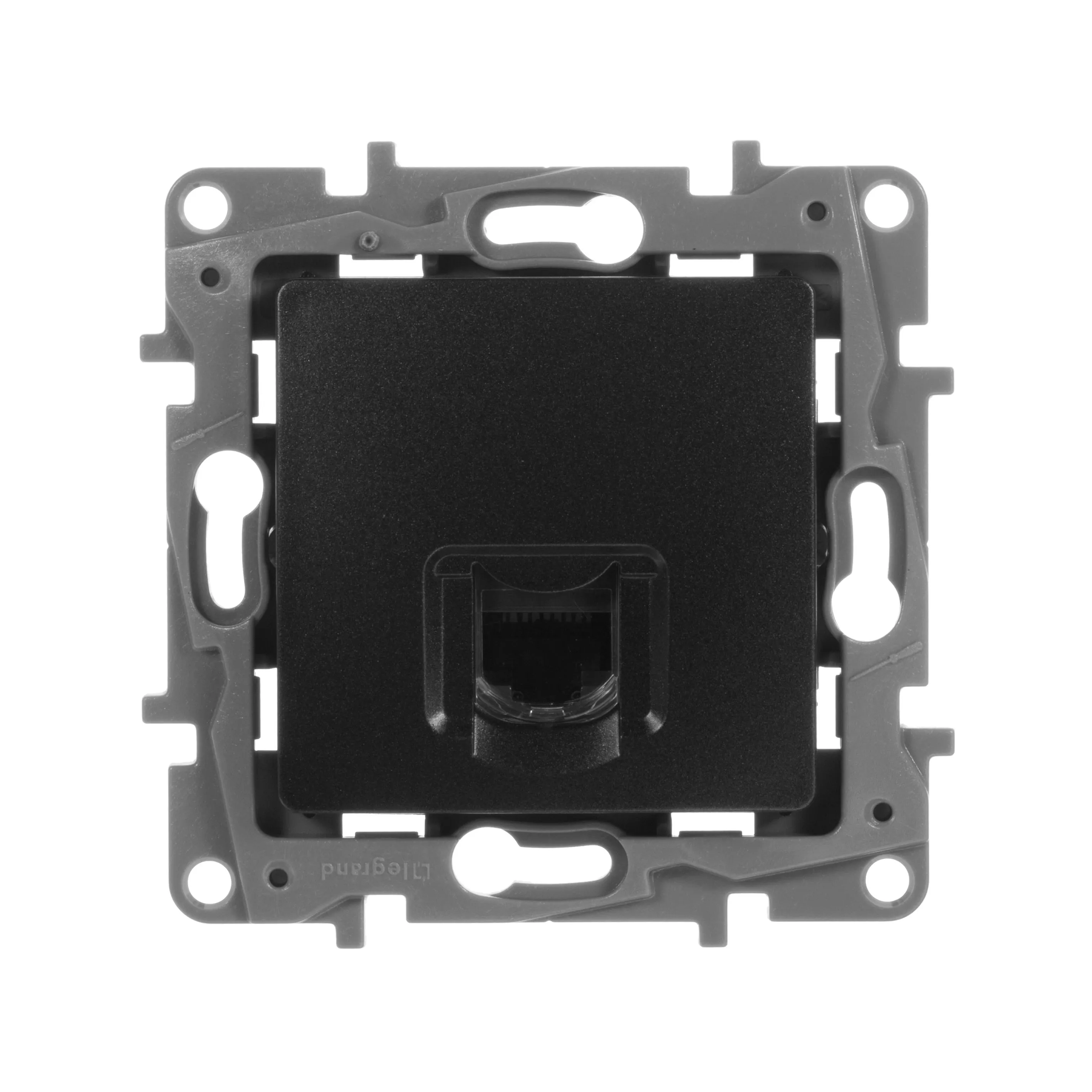 ETIKA Розетка компьютерная RJ45 категория 6 UTP антрацит - Фото 2