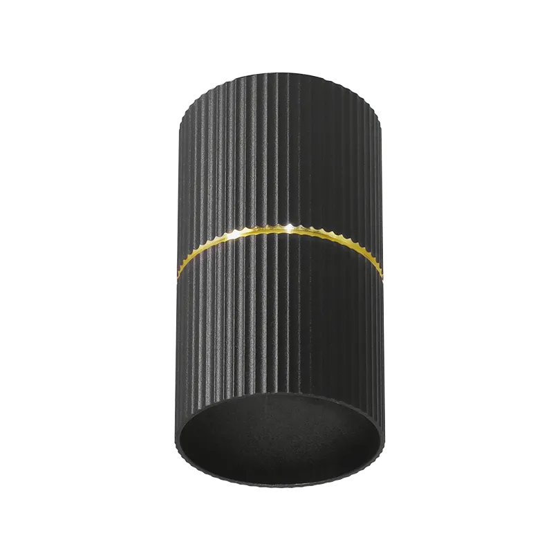 Накладной светильник WOLTA WSL-GU10/18BG NIMB под лампу GU10 Чёрный/золото  D55x110