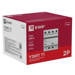 УЗИП Т1 Iimp 25kA (10/350μs) 2P EKF - Фото 3
