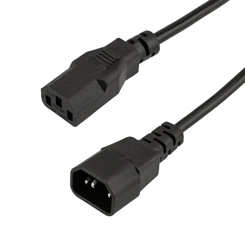 Шнур сетевой, разъем IEC 320 C13 - разъем IEC 320 C14, кабель 3x0,75 мм², длина 1,5 метра (PE пакет) REXANT 11-1161