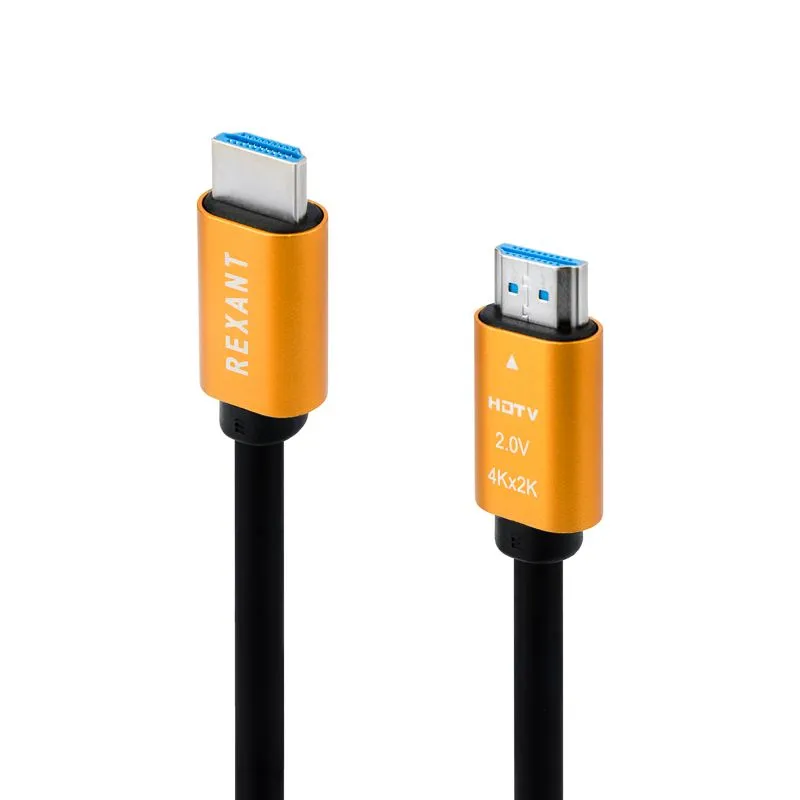 Кабель HDMI - HDMI 2.0, 1,5м, Gold REXANT - Фото 2
