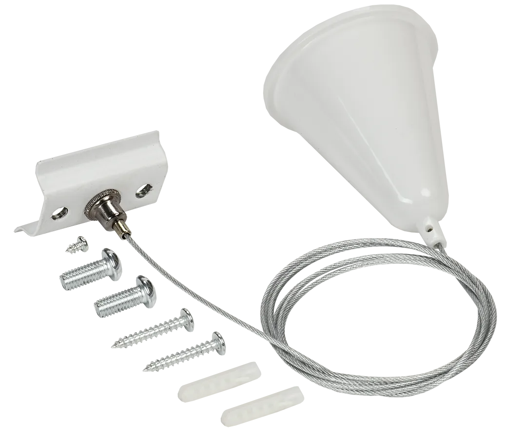 LIGHTING Комплект подвеса для шинопровода с тросом 1,5м белый IEK