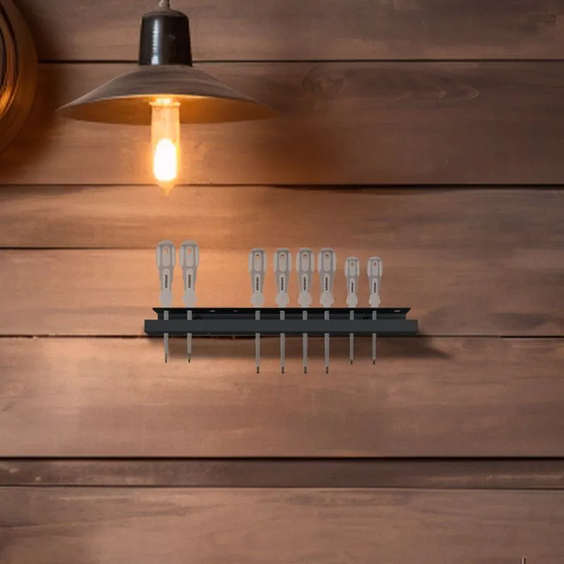 Держатель-органайзер для отверток двухуровневый, настенный, черный REXANT - Фото 2